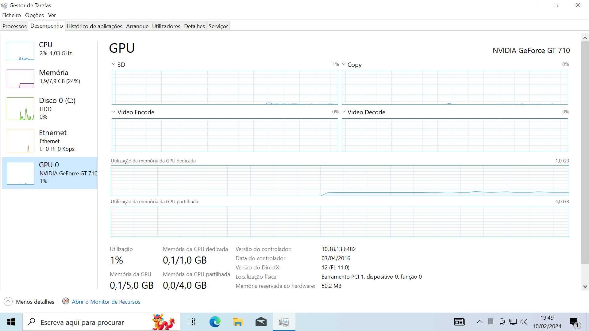 Computador Asus - i3 4170 CPU, Nvidia GT 710, 8GB RAM, 1TB HDD