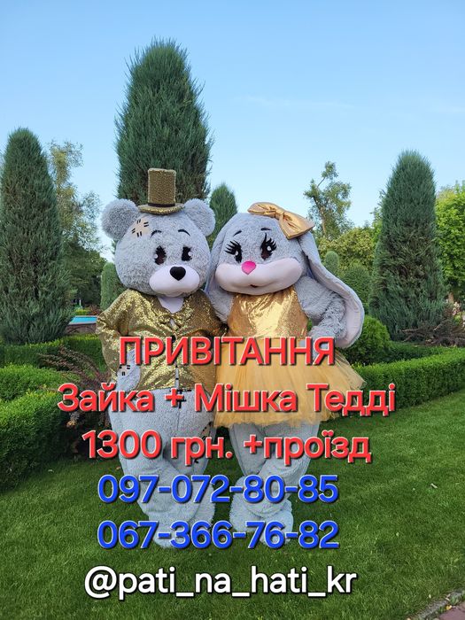 Гендер Паті Аніматори Зайка Мишка Жива Фотозона Гендер Пати Аниматор