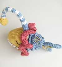 Maskotka - rybka z lampką - rękodzieło - kolekcja "podwodny świat"