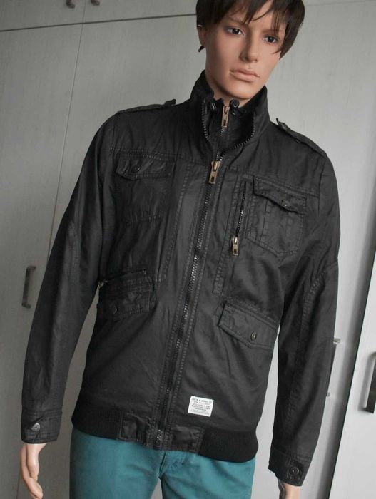 Kurtka przejściowa S woskowana ramoneska bawełniana wiosnę jesień