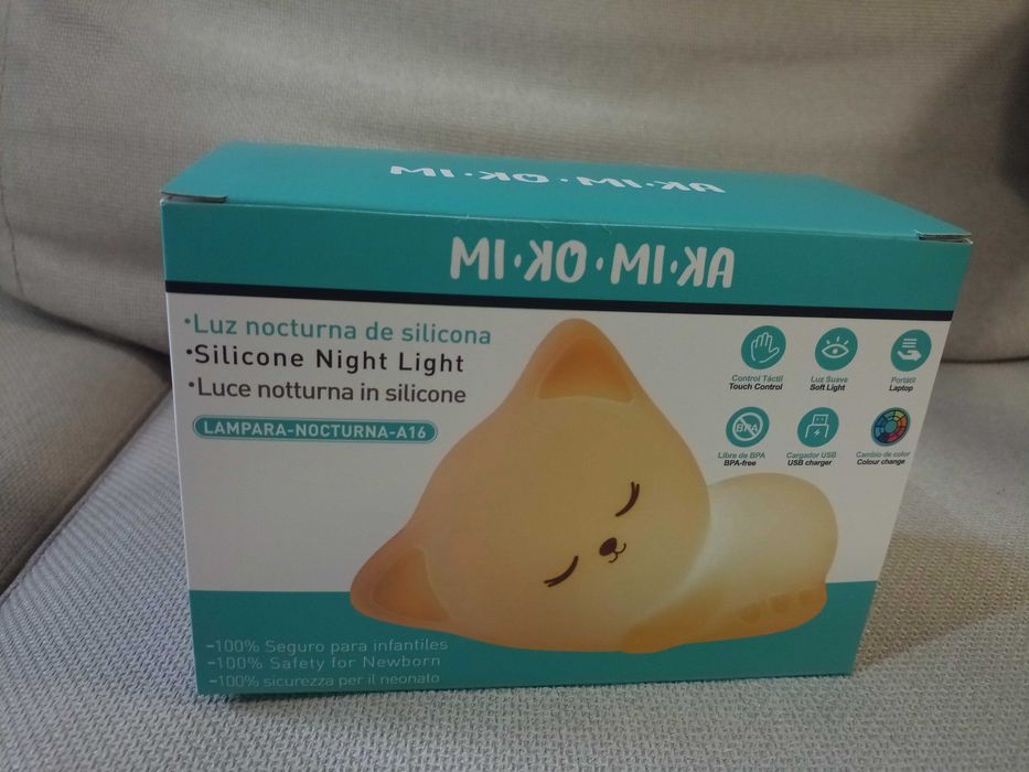 Luz De Presença Gato Silicone (Sensível ao Toque)