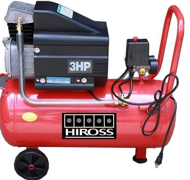 Компрессор HIROSS 3HP воздушный на 24 л масляной компрессор