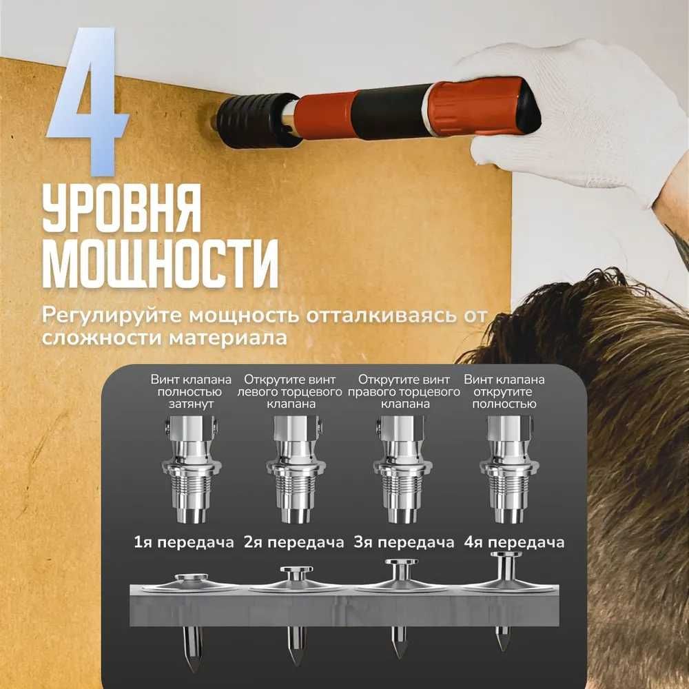 Пневматический пороховой пистолет, строительно-монтажный пистолет