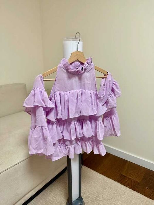 boohoo liliowy top XS