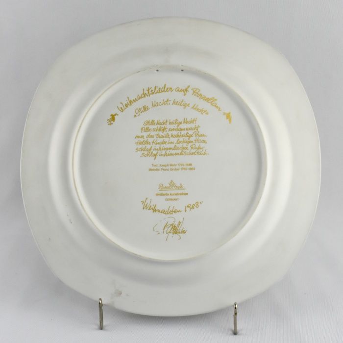 Prato de Natal de 1983, Porcelana Rosenthal Björn Wiinblad