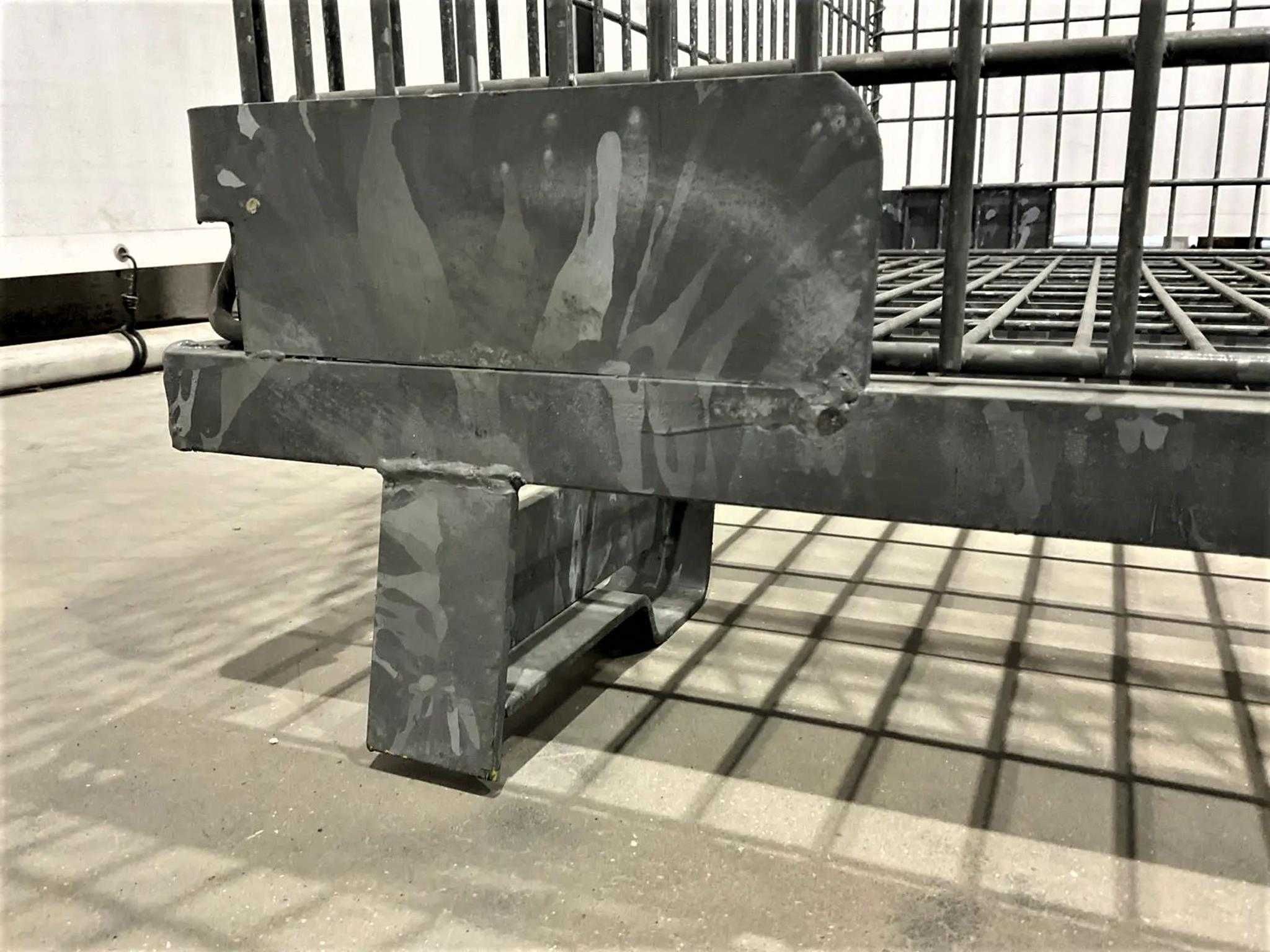 Kosz Siatkowy Składany Metalowy Gitterbox Pojemnik Magazyn 120x110cm