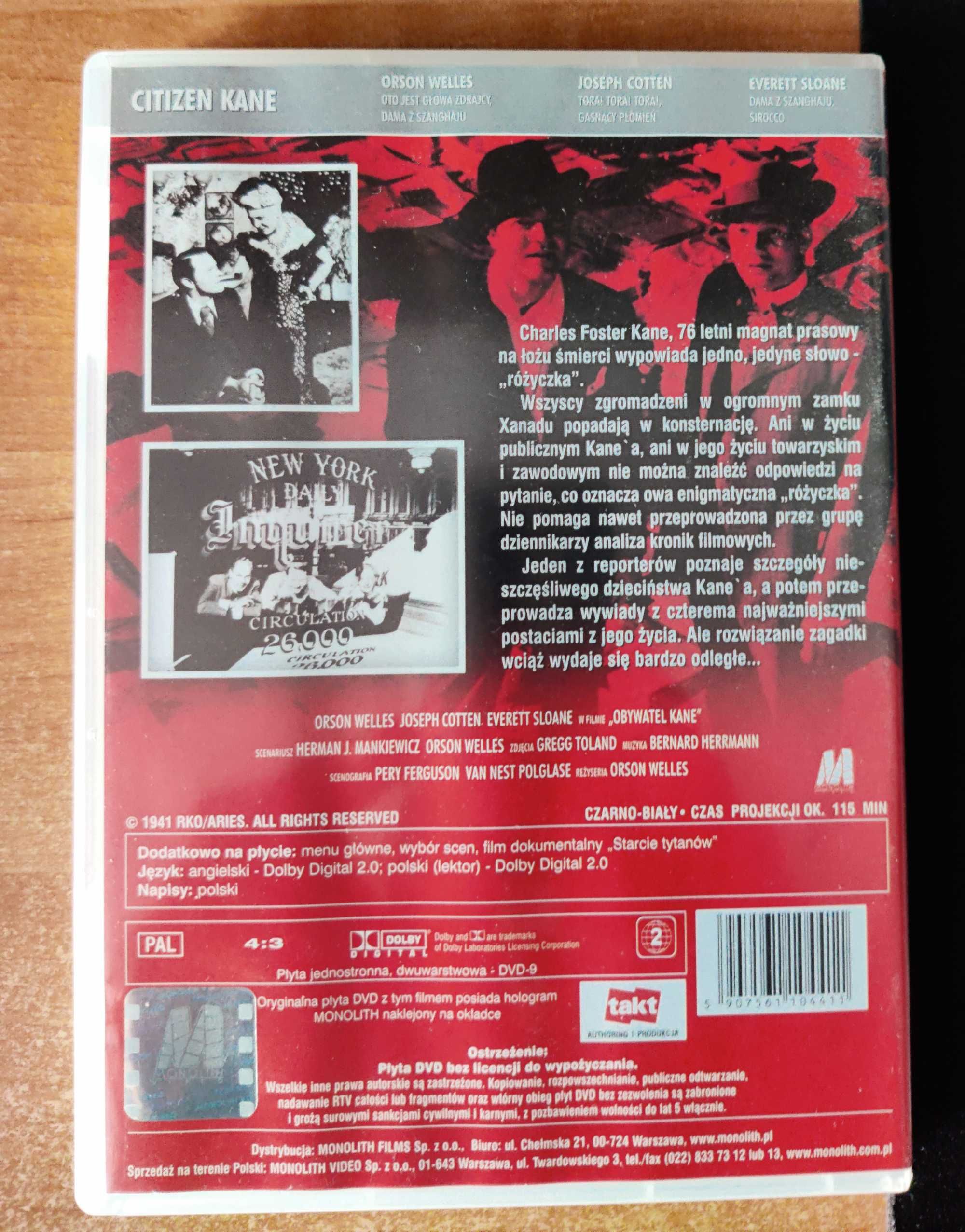 Obywatel Kane - film na DVD z polskim lektorem