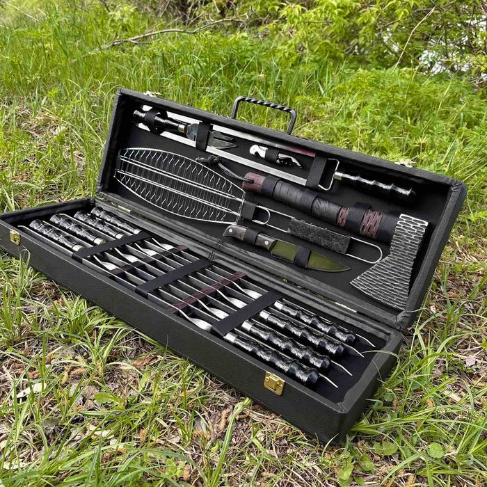 Подарунковий набір шампурів у кейсі! подарунок для чоловіка!