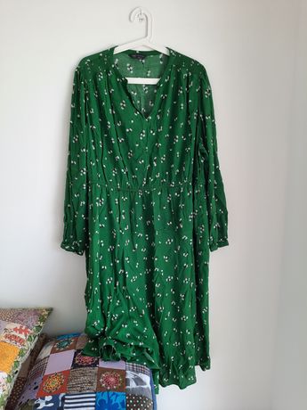 Sukienka zielona duży rozmiar 48