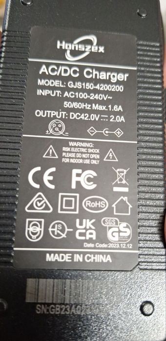 Ładowarka Zasilacz hulajnogi