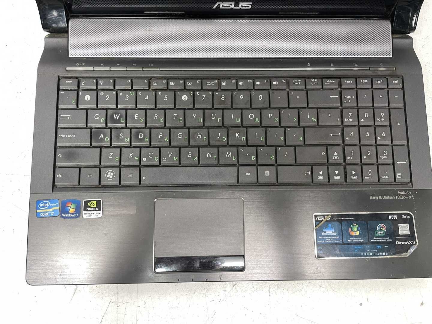игровой ноутбук на запчасти Asus N53S Core i7