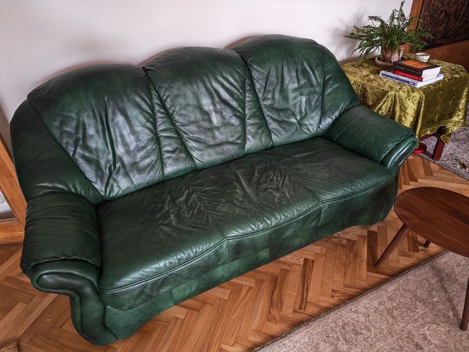 Kler skóra sofa z fotelami