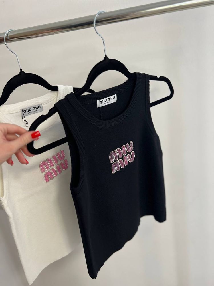 Майка Miu miu чорная