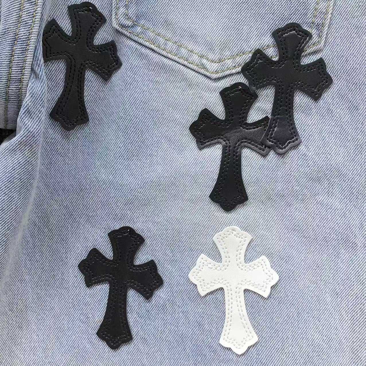 Джинсові шорти Chrome Hearts шорты хром хартс