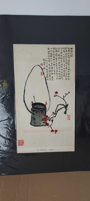 Gravuras chinesas com moldura preta, lindissimas