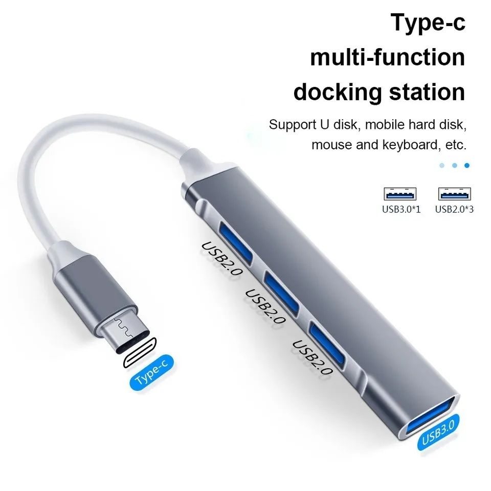 Док-станция-концентратор Туре-C USB-C
Разветвитель USB 3,0 от одного