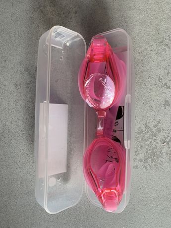 Okulary do pływania różowe UV nowe