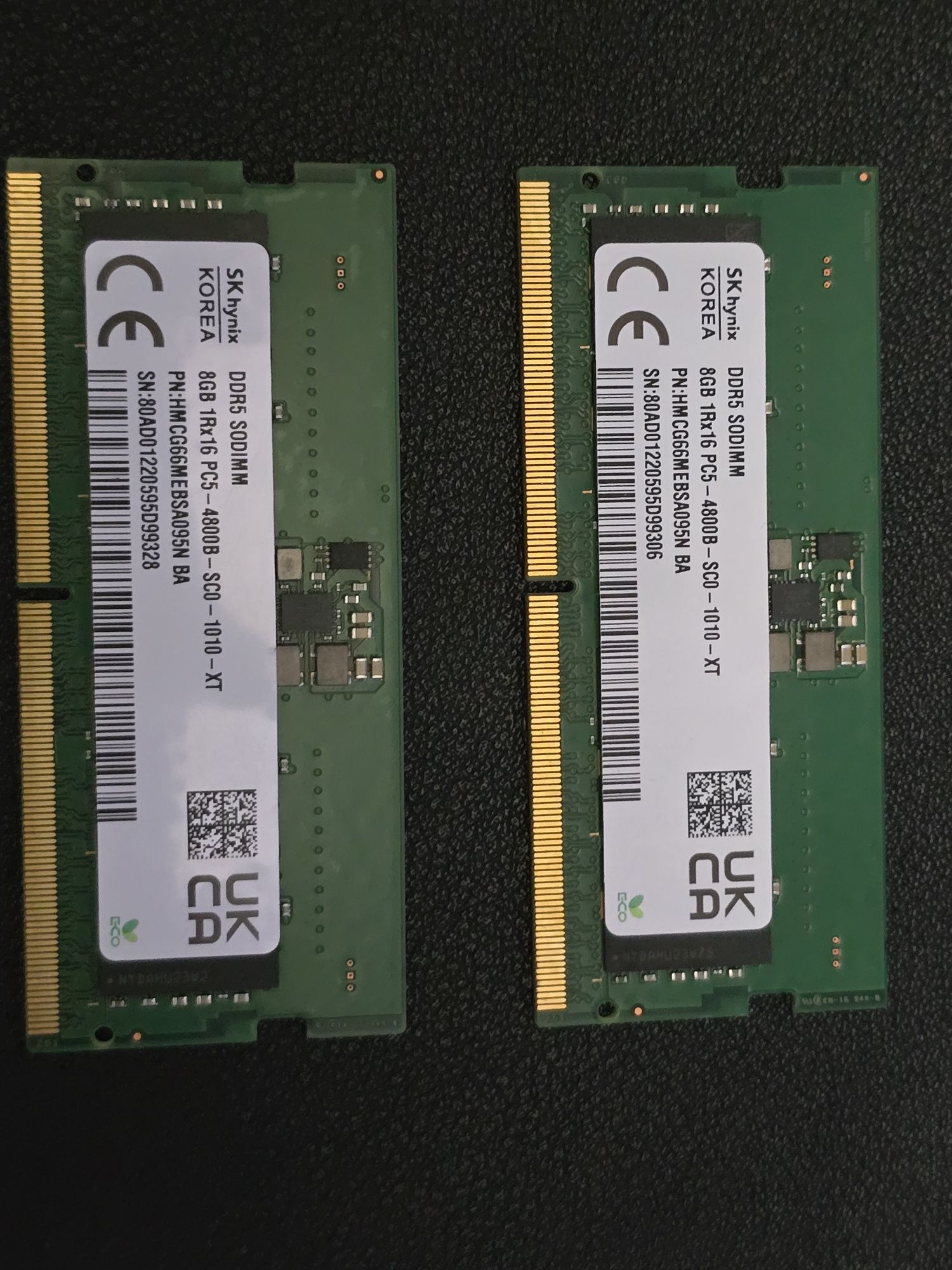 Продам озу для ноутбука SK Hynix DDR5 2х8gb 4800мгц