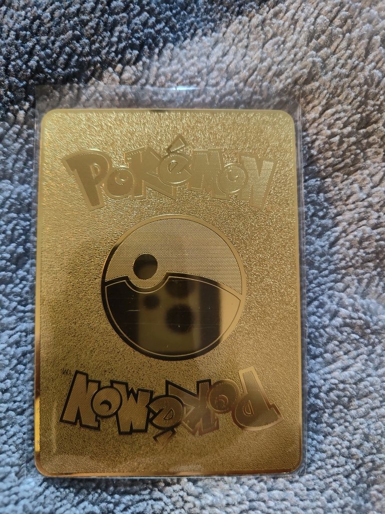 Karta Pokemon Metalowa Złota Pikachu