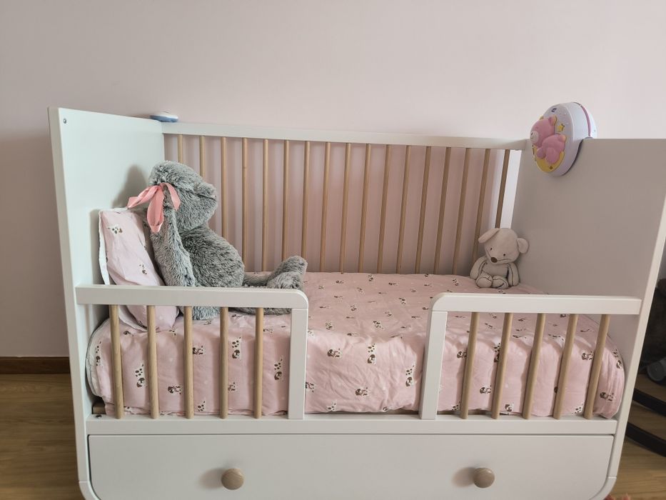 Berço Myllra branco com colchão