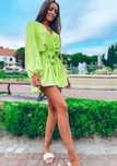 La Milla kombinezon limonka oversize elegancki z paskiem