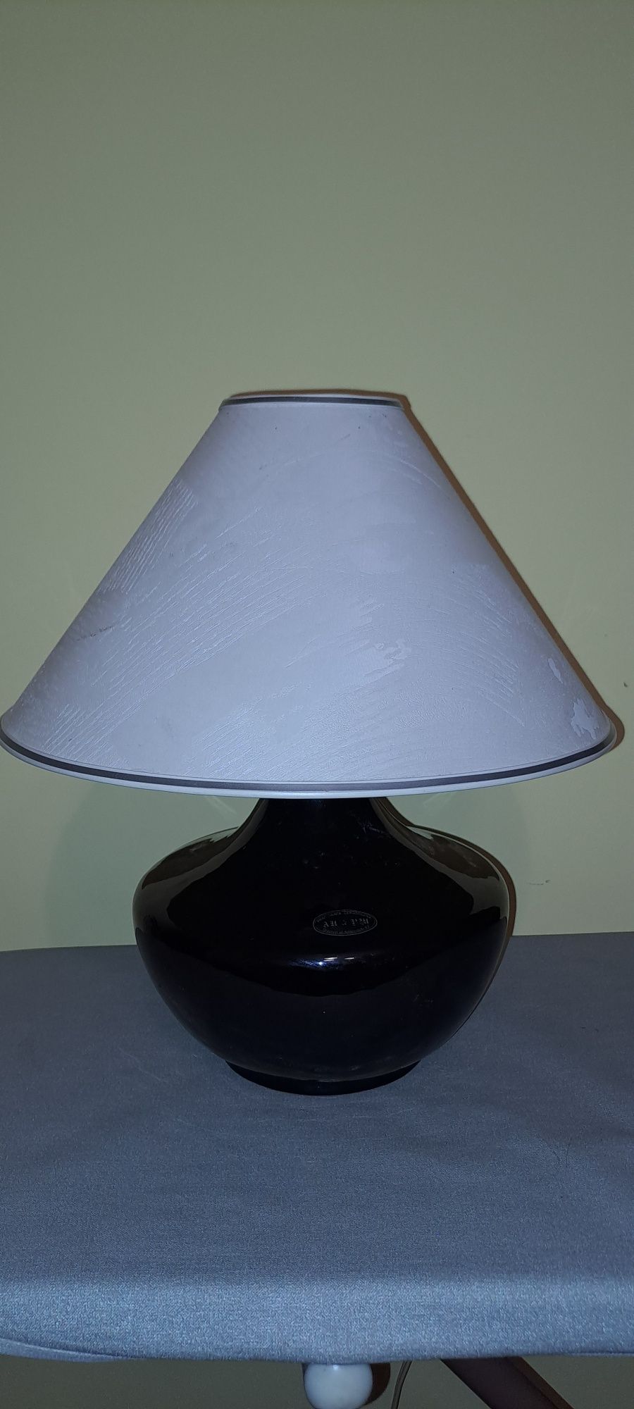 Lampa porcelanowa z abażurem