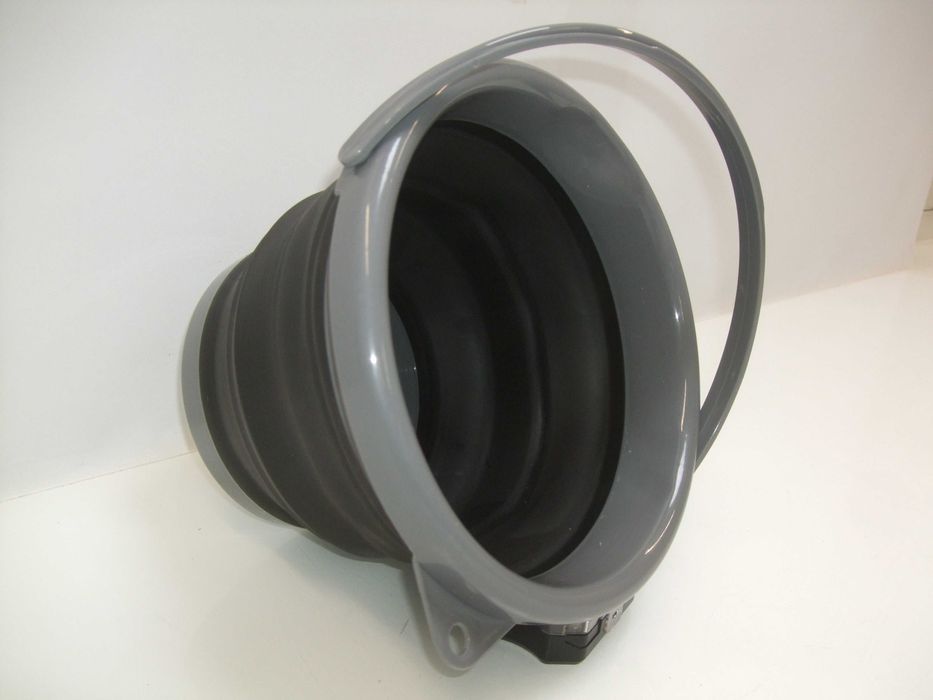 WIADERKO SKŁADANE SILIKONOWE Wiadro z Uchwytem i wylewką. 5L Okrągłe