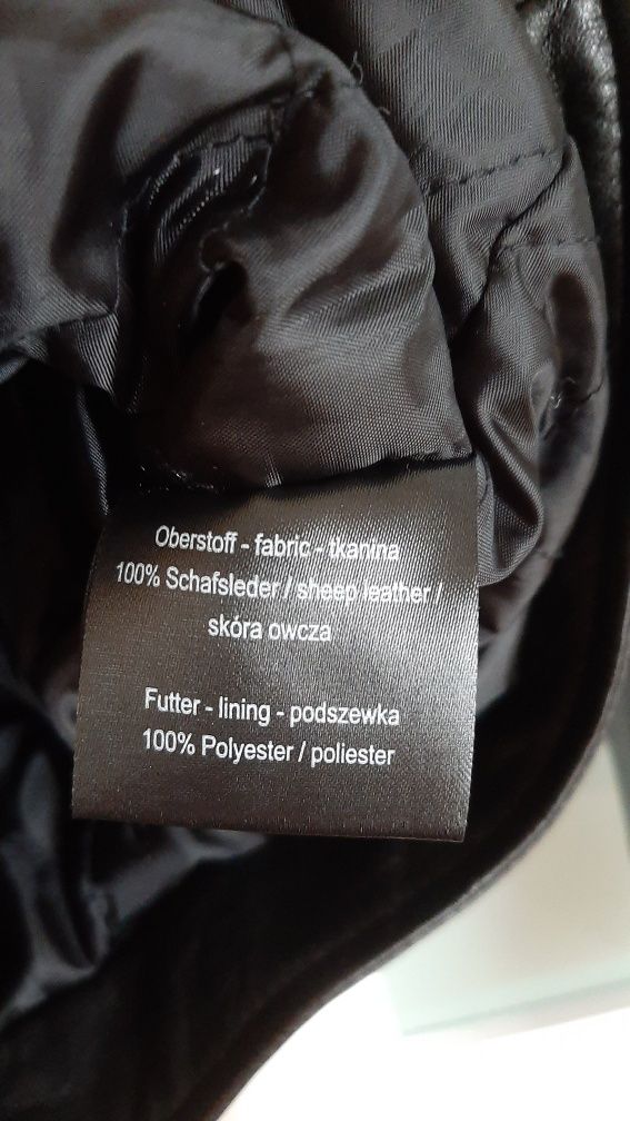 Kurtka skórzana damska nowa bez metek skóra owcza