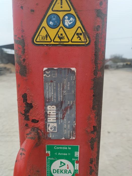 Widły przesuwne HDS HIAB Kinshofer KM 414FT -2000 stan 2018 rok bdb