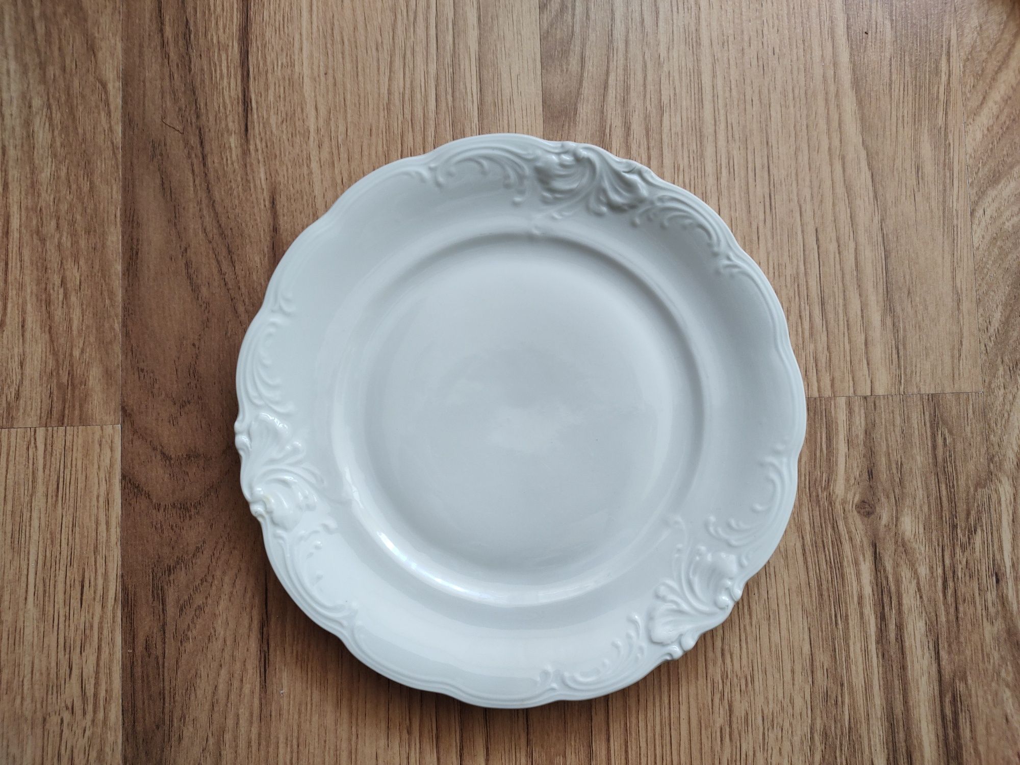 Wałbrzych talerz średni biały 24cm