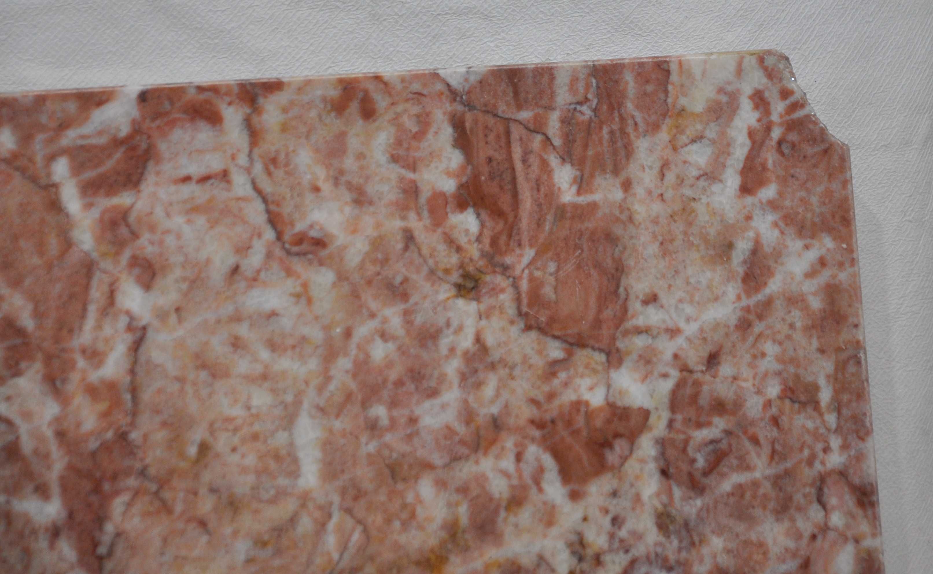 Blat Marmurowy Prostokątny Wycięty z Podcięciem 48x26cm Grubość 1,5cm
