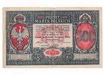 500 marek dyrekcja 1919 rzadkie 500 marek polskich 1919