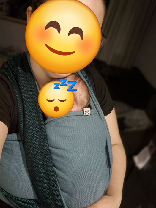 Chusta LennyLamb tkana splotem jodełkowym, 100% bawełka, rozmiar 4,6m,