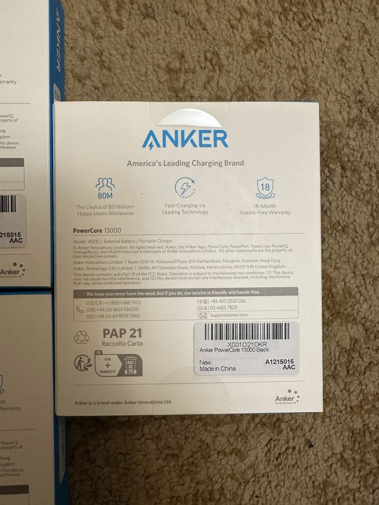 Anker павербанк 13000 powerCore a1215 iphone/samsung швидке заряджання