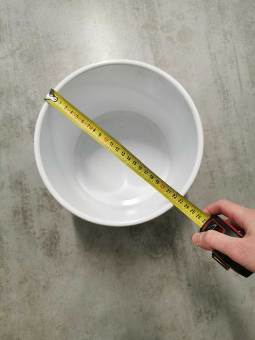 2 Osłonki na doniczki Walec 23cm biały Ceramik