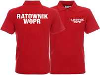 Koszulka Polo męska RATOWNIK WOPR czerwona (L)