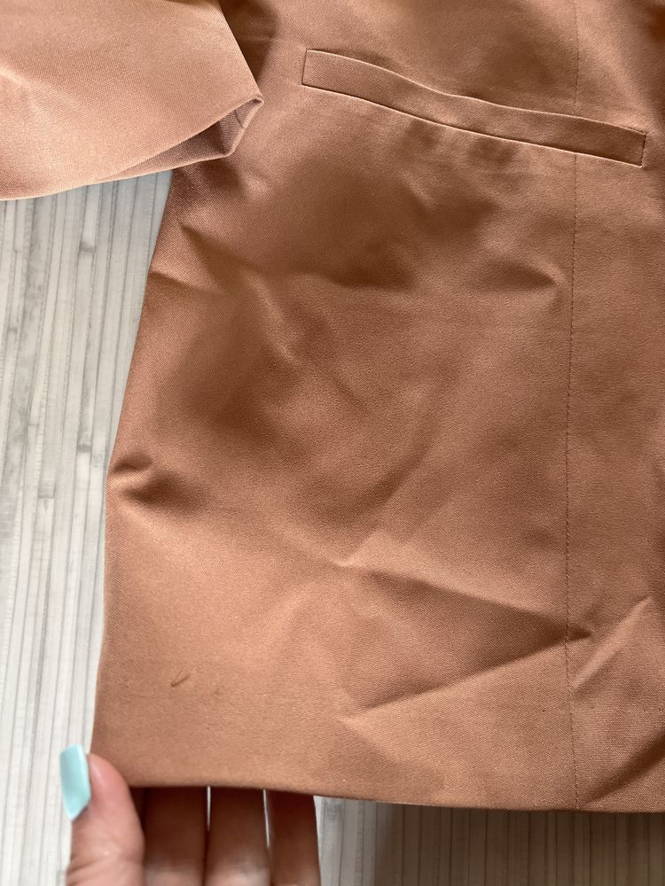 Жакет піджак післчного кольору великого розміру