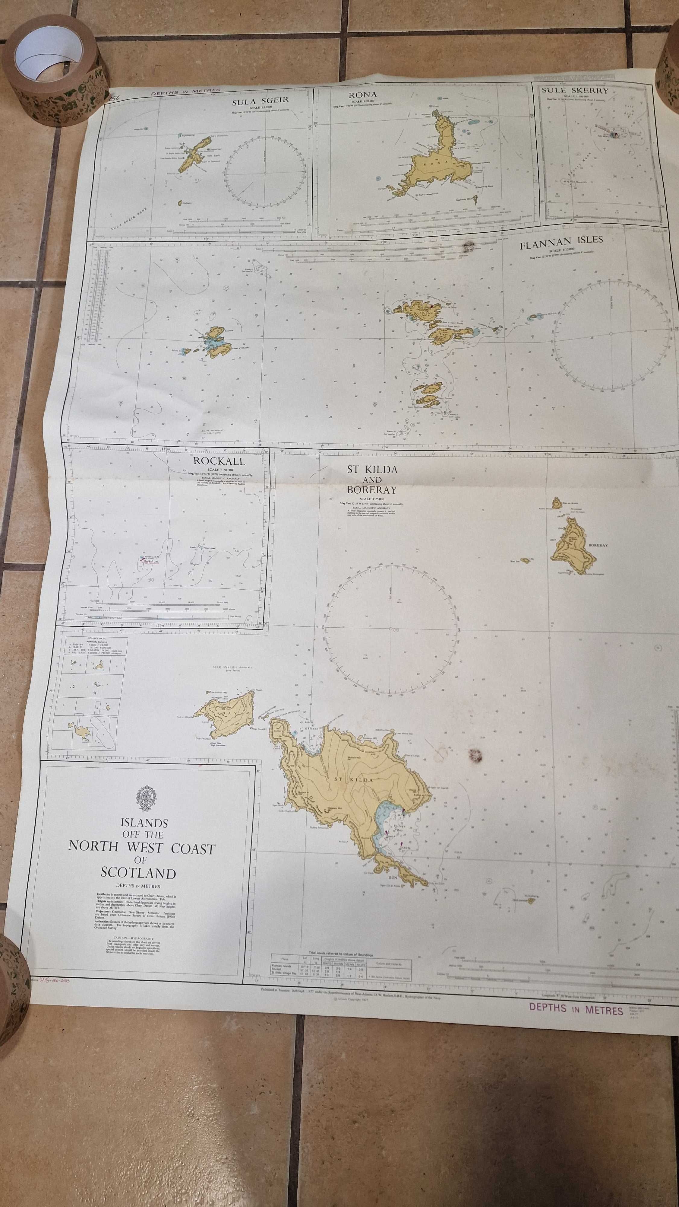 Mapa:  Islands off the North West Coast of Scotland 1977r