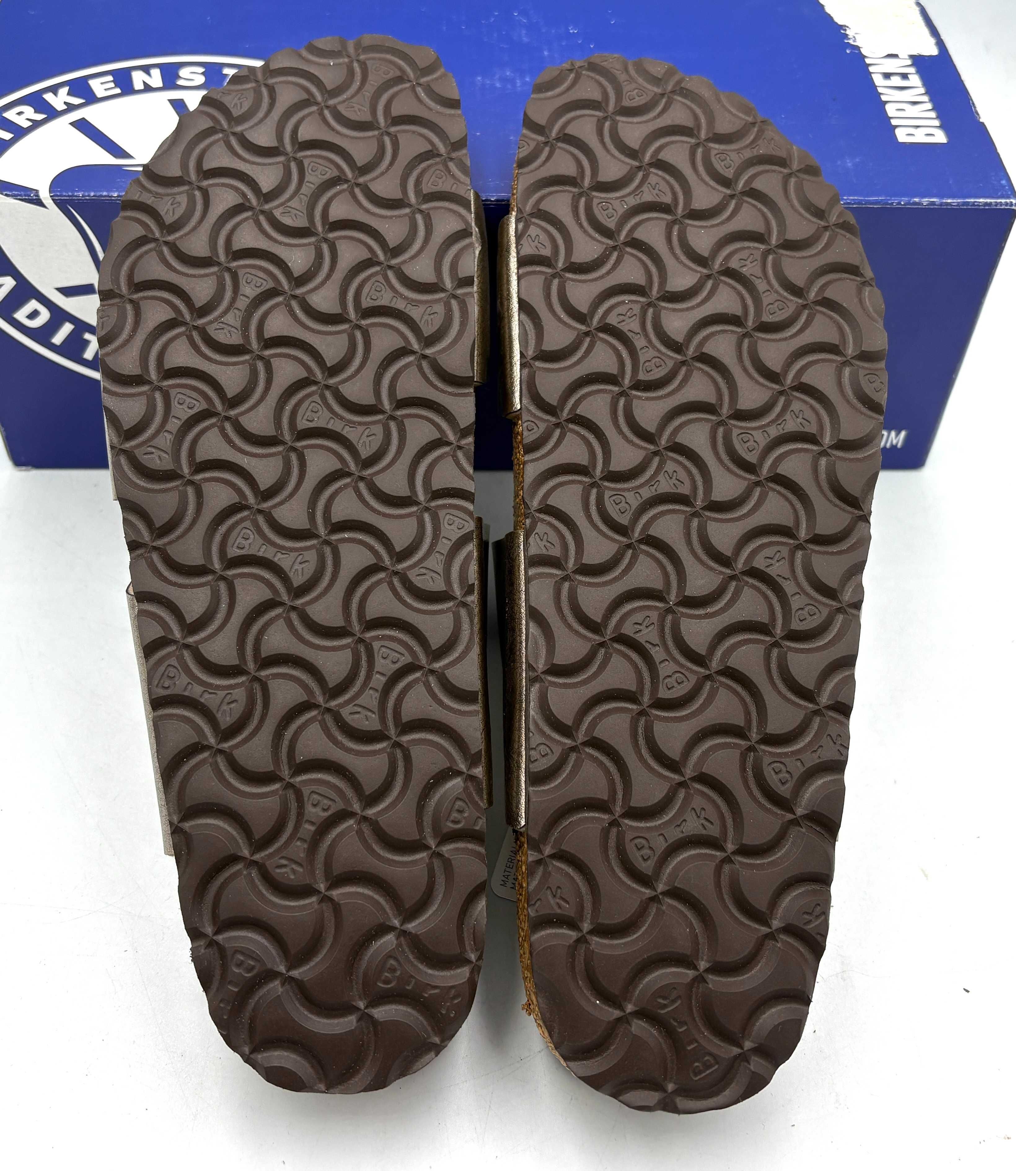 ‼️Nowe oryginalne klapki BIRKENSTOCK Syndey złote 40 AZ 249 skóra