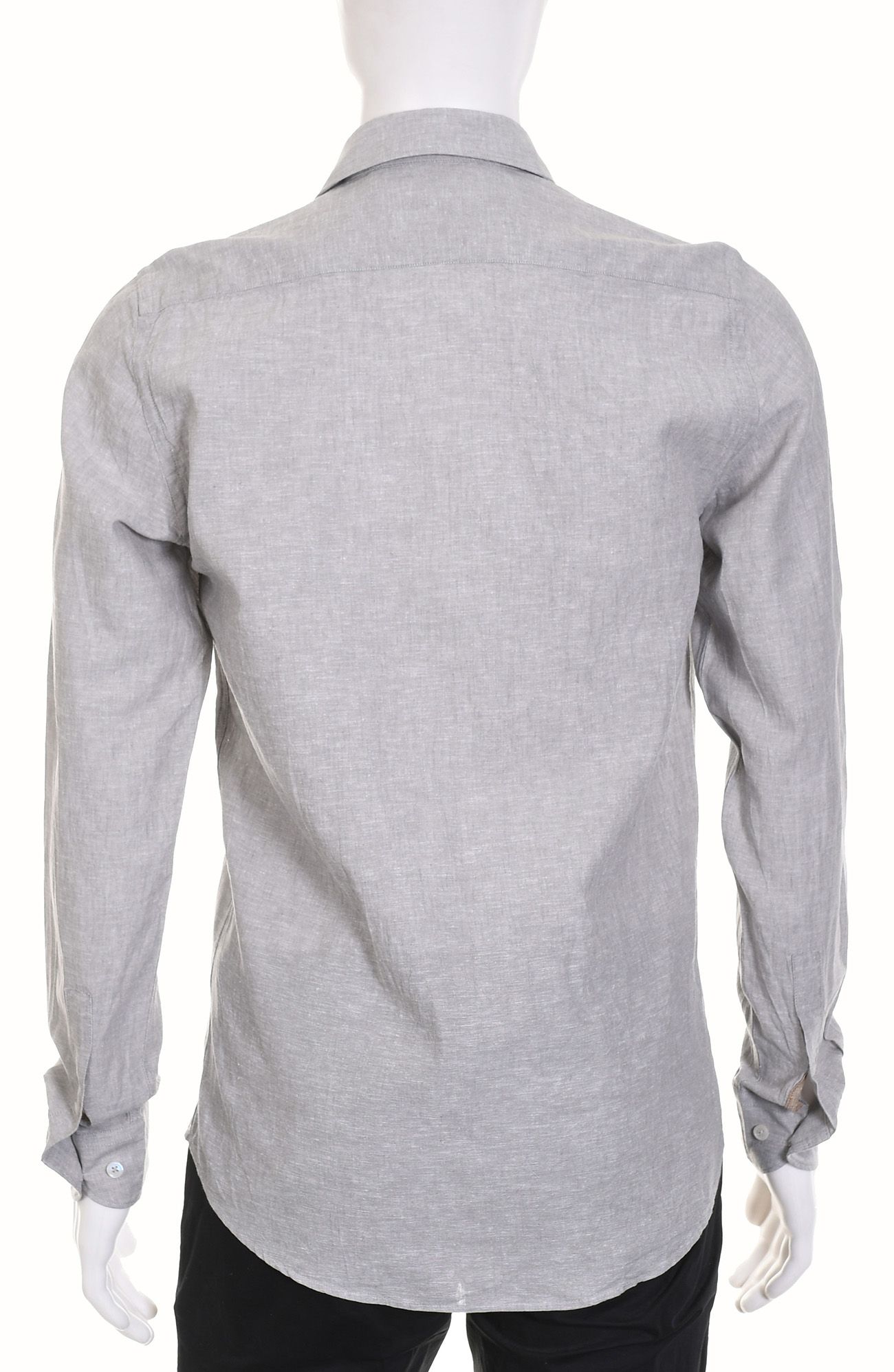 DANIEL HECHTER MODERN FIT popielata koszula męska len bawełna S k 38