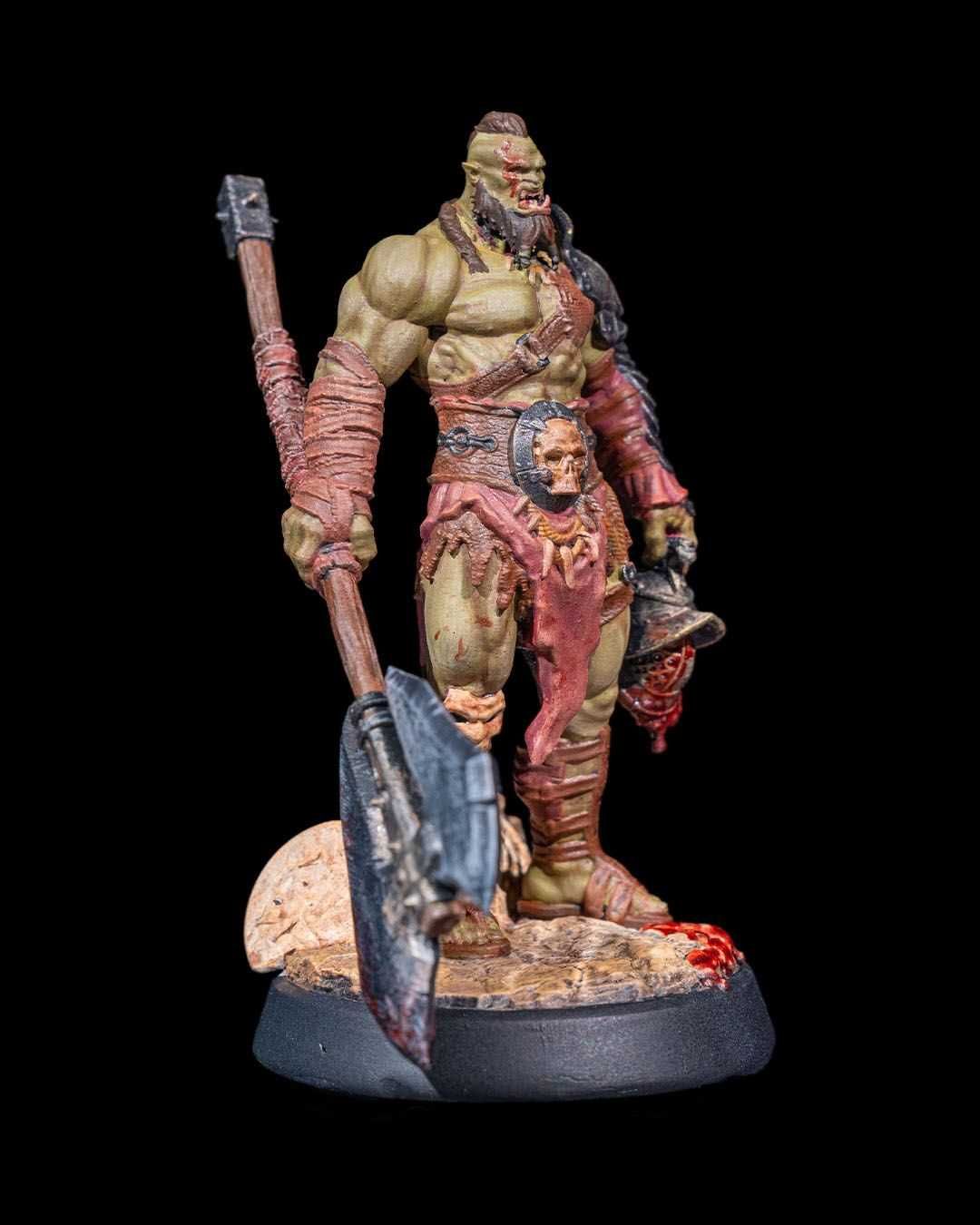 Kurk Pół-Ork Obliterator figurka 32mm 14K zgodna z DnD RPG Pathfinder
