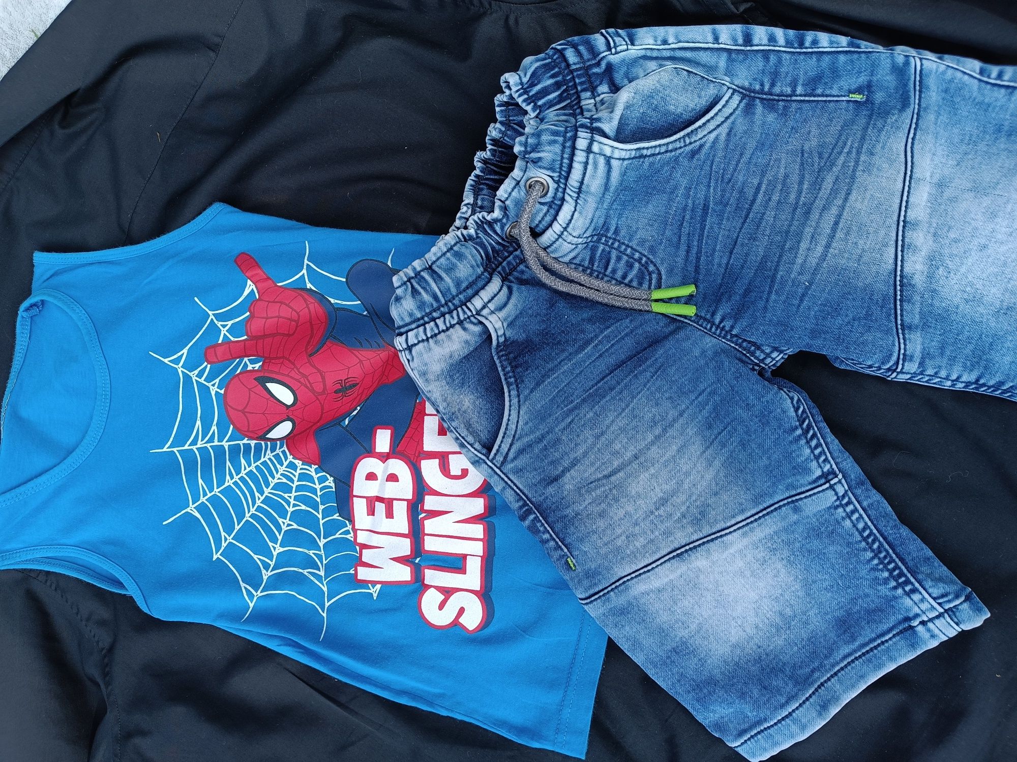 Krótkie spodenki szorty t-shirt lato 122/128 Spider-Man