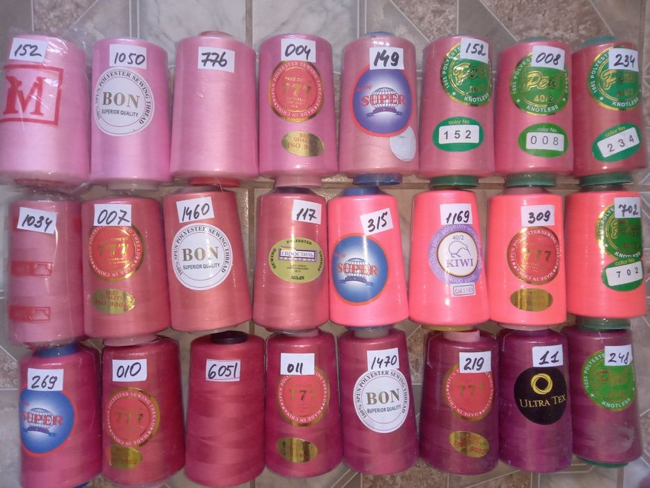 Нитки 777 швейные, для шиття, для шитья для оверлока