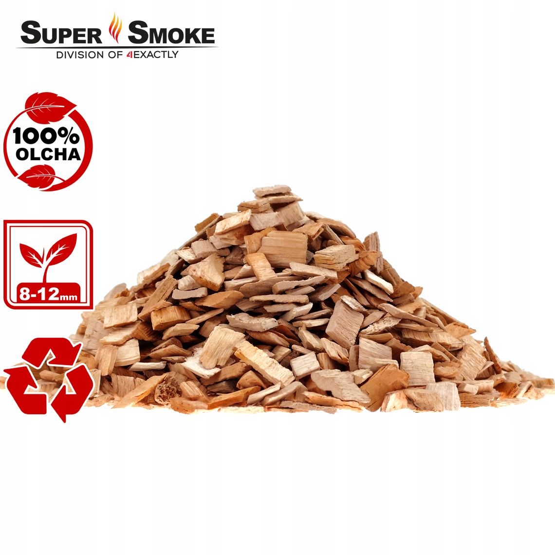 Zrębki Wędzarnicze Super Smoke OLCHA KL-13 (12-18mm) Extra Large 8L
