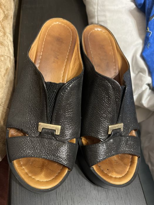 Кожані шльопанці. Тапки. 26 см