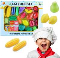 Zestaw zabawki warzywa i owoce mały kucharz 23ele