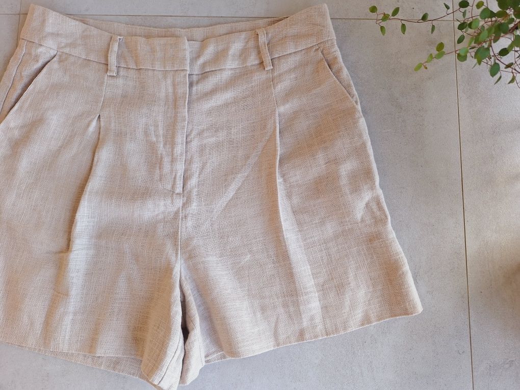 Spodenki eleganckie lniane Bik Bok by Lovisa Barkman len linen boho