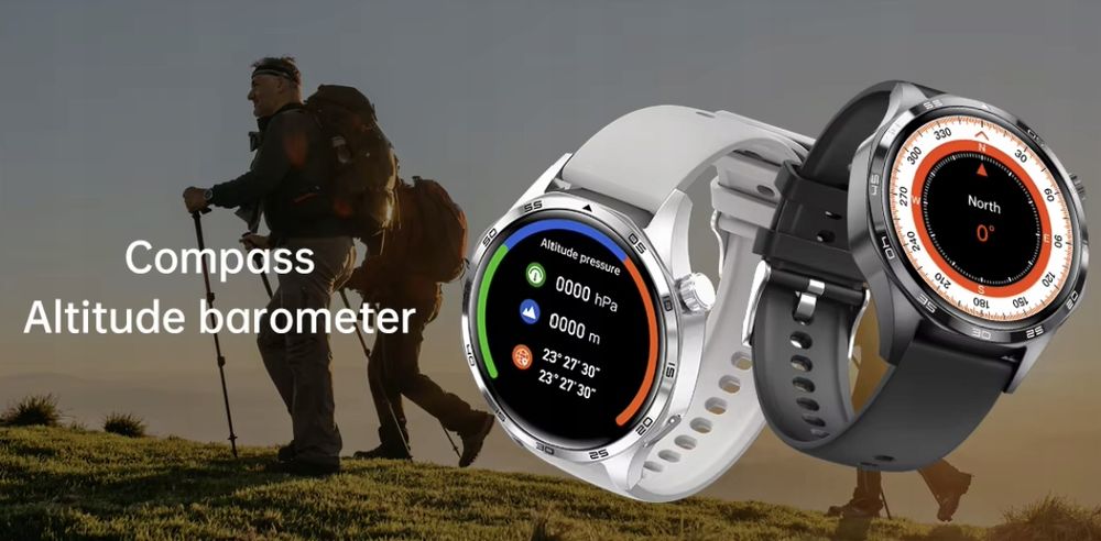 Smartwatch Gt5 Pro Amoled 46 Mm Czarna Koperta 2 Paski W Zestawie