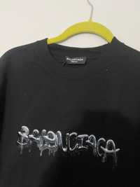 BALENCIAGA Graffiti Logo Black T-shirt