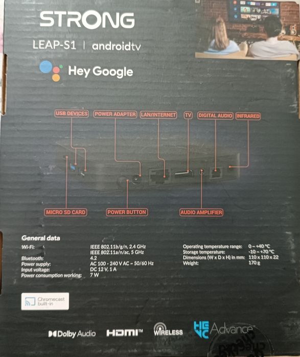 Медиаплеер STRONG Android TV box LEAP-S1